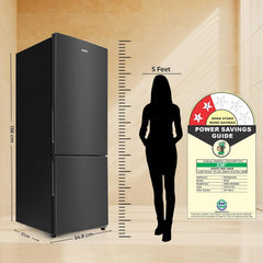 Haier 237 L 2 Star Frost Free Twin Inverter Double Door Bottom Mount Refrigerator with Extra Spacious 2X Veg Box (HEB-242EGBA-P, GE Black, 2026 Model)-6