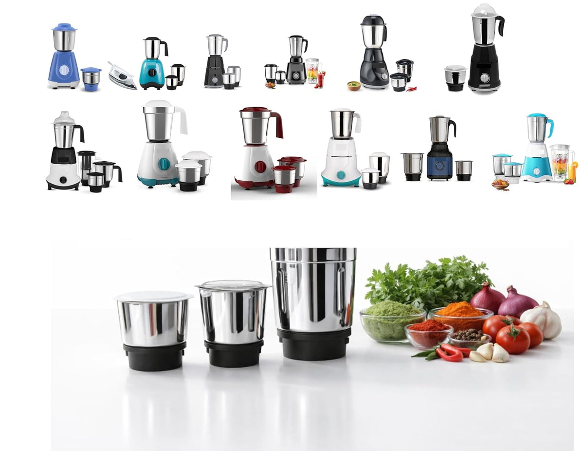 200ml 400ml & 800ml Mixer Grinder Jars | Suitable for Maharaja Whiteline, Bajaj, Lifelong, Orient (Selected Models Only) | Not Compatible with Other Models