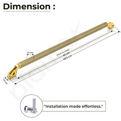 Plantex Aluminium Cabinet Handle/450mm Wardrobe Handle for Home/Cupboard Door Pull-Push Handles for Office - Pack of 1 (Brass Antique & Gold)-2