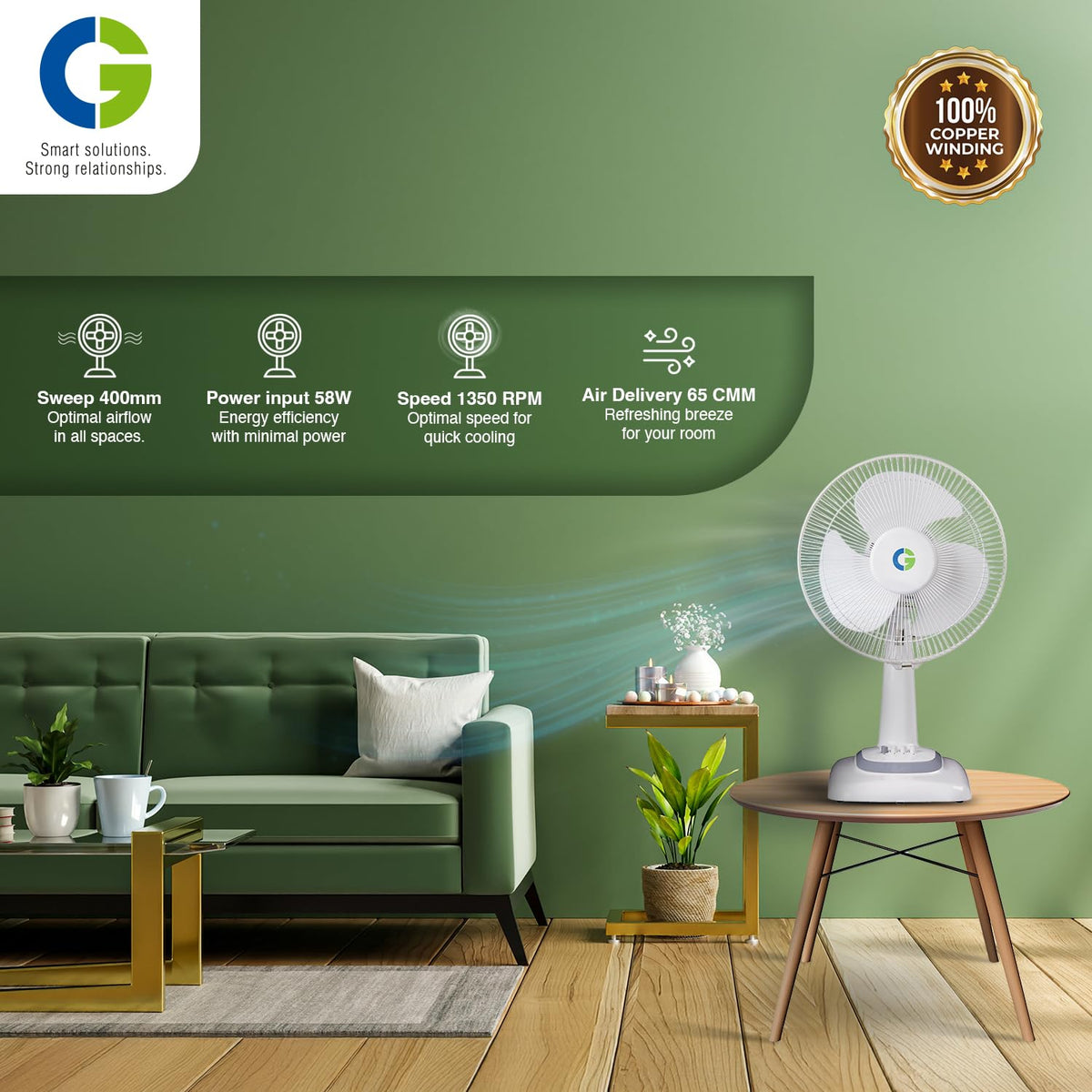 CG Flyair Table Fan 400mm-3
