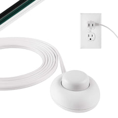 Philips Accessories, White, Philips Plug Foot Switch, 9 Ft Long Cable, One Polarized Outlet, On/Off Switch (SPS1036WF/37)