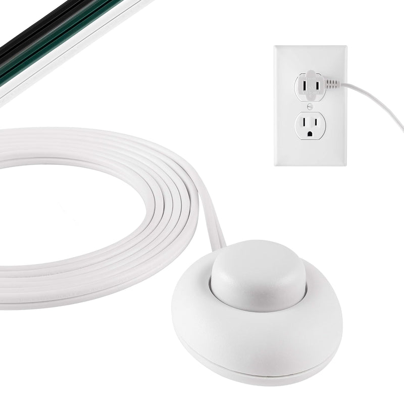 Philips Accessories, White, Philips Plug Foot Switch, 9 Ft Long Cable, One Polarized Outlet, On/Off Switch (SPS1036WF/37)