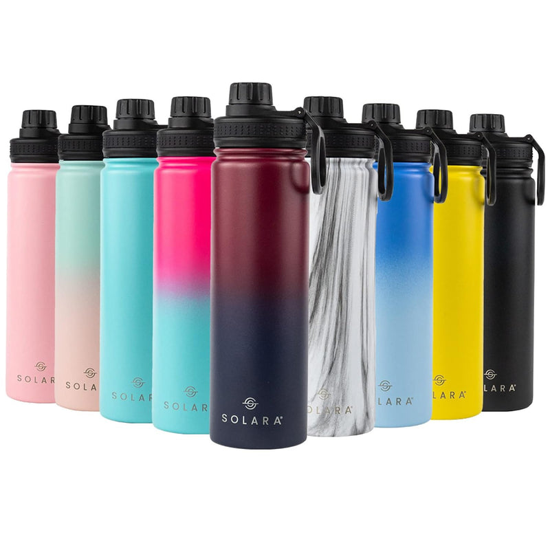 SOLARA Insulated Water Bottle 650ml, Hot Water Bottle, Thermosteel Water Bottles for Travel, Home, Office, School, Gym, Adults, Water Bottle Hot and Cold, Sipper Bottle, Dark Intentions