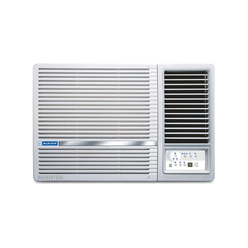 Blue Star 2 Ton 3 Star Inverter Window AC (Copper, Turbo Cool, Fan Modes-Auto/High/Medium/Low, Hydrophilic Blue Fins, Dust Filters, Self-Diagnosis, WIE324L, White)