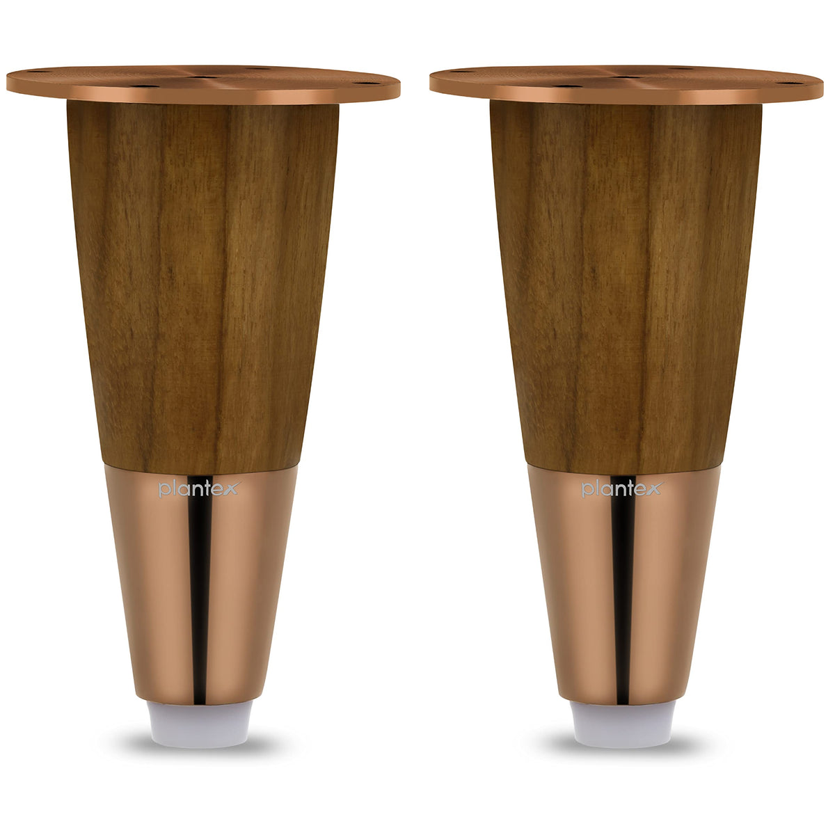 Plantex Heavy Duty Round 4 inch Spare Sofa Legs for Bed Furniture/Sofa Legs for Furniture Fitting/Table Legs/Sofa Leg Set of 2 pcs (Rose Gold Finish) (Model APS-DTS-55)-1