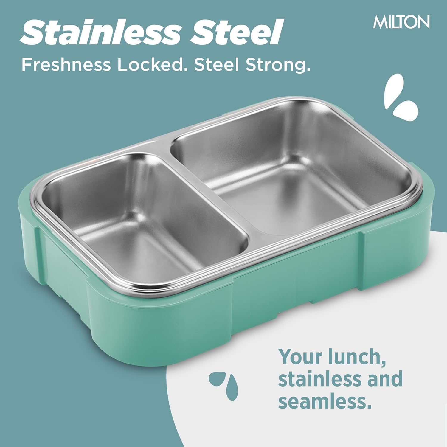 Bravo 2 Steel Thermoware Lunchbox (Milton)