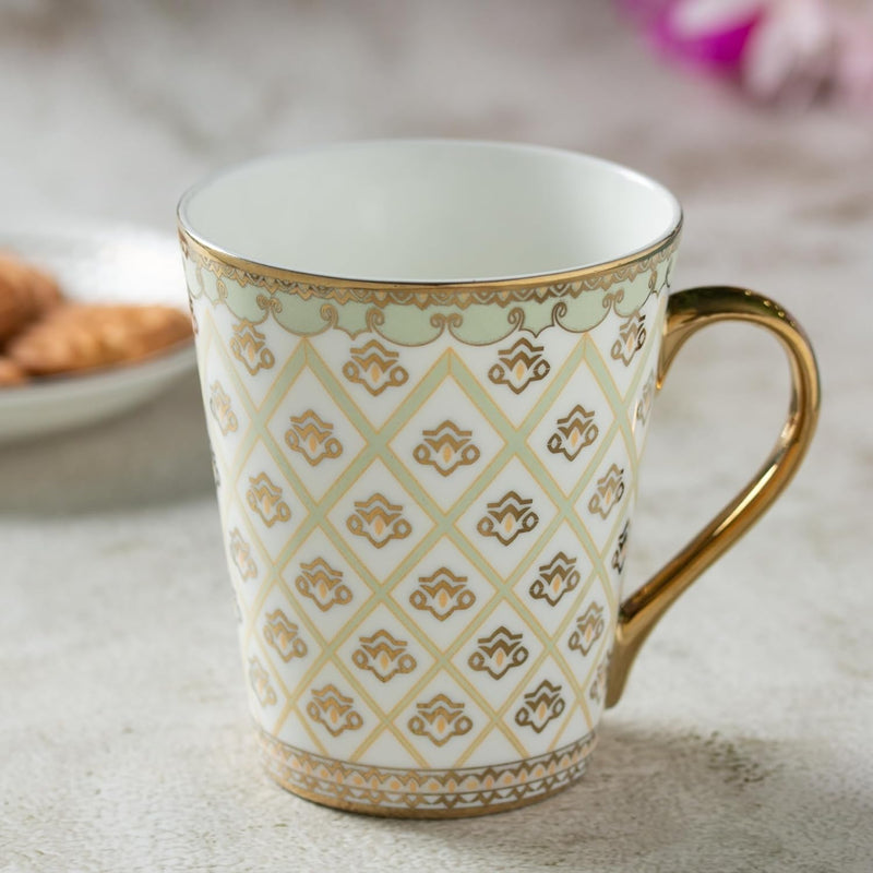 Clay Craft Fine Ceramic ZING-Ebony-Milk Mug, 1 PIECE-340 ml, Perfect for Afternoon Tea, Gifts, and Home Décor, Elegant Ceramic Milk Mug, Modern Milk Mug