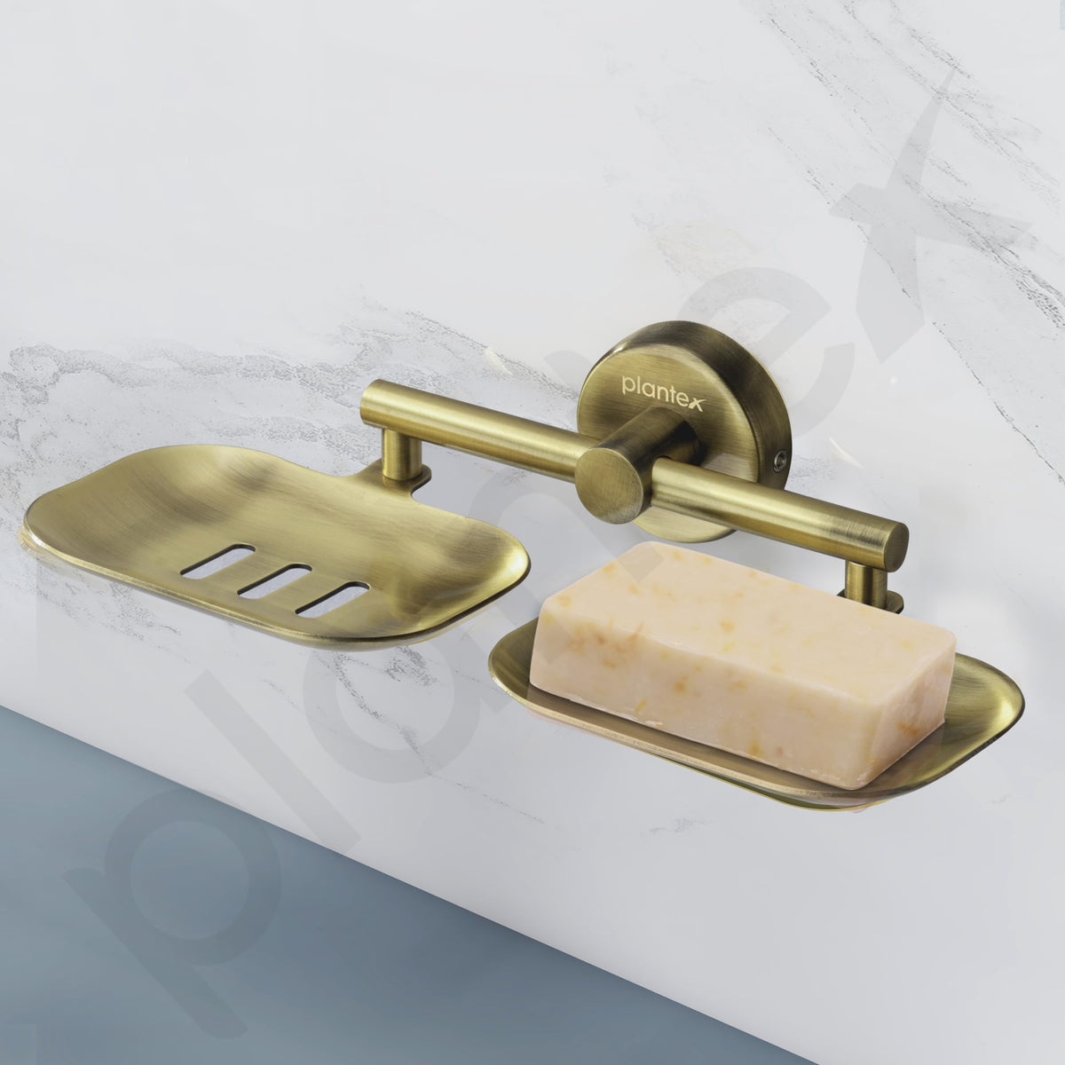 Plantex Galaxy 304 Grade Stainless Steel Rectangular Double Soap Holder for Bathroom/Soap Stand/Soap Holder/Soap Storage/Bathroom Accessories (Brass Antique)-5
