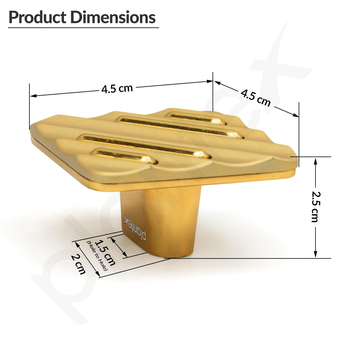 Plantex Knobs for Drawers/Drawer Knobs for Cabinets/Pull-Push Knobs for Kitchen/Bedroom Drawer - Pack of 6 (SH-434, Gold & Gold Matt)-2