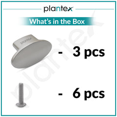 Plantex Knobs for Drawer/Small Drawer Knobs/Knobs for Cabinets/Pull-Push Knobs for Kitchen/Bedroom Drawer - Pack of 3 (Oval, Matt)-6