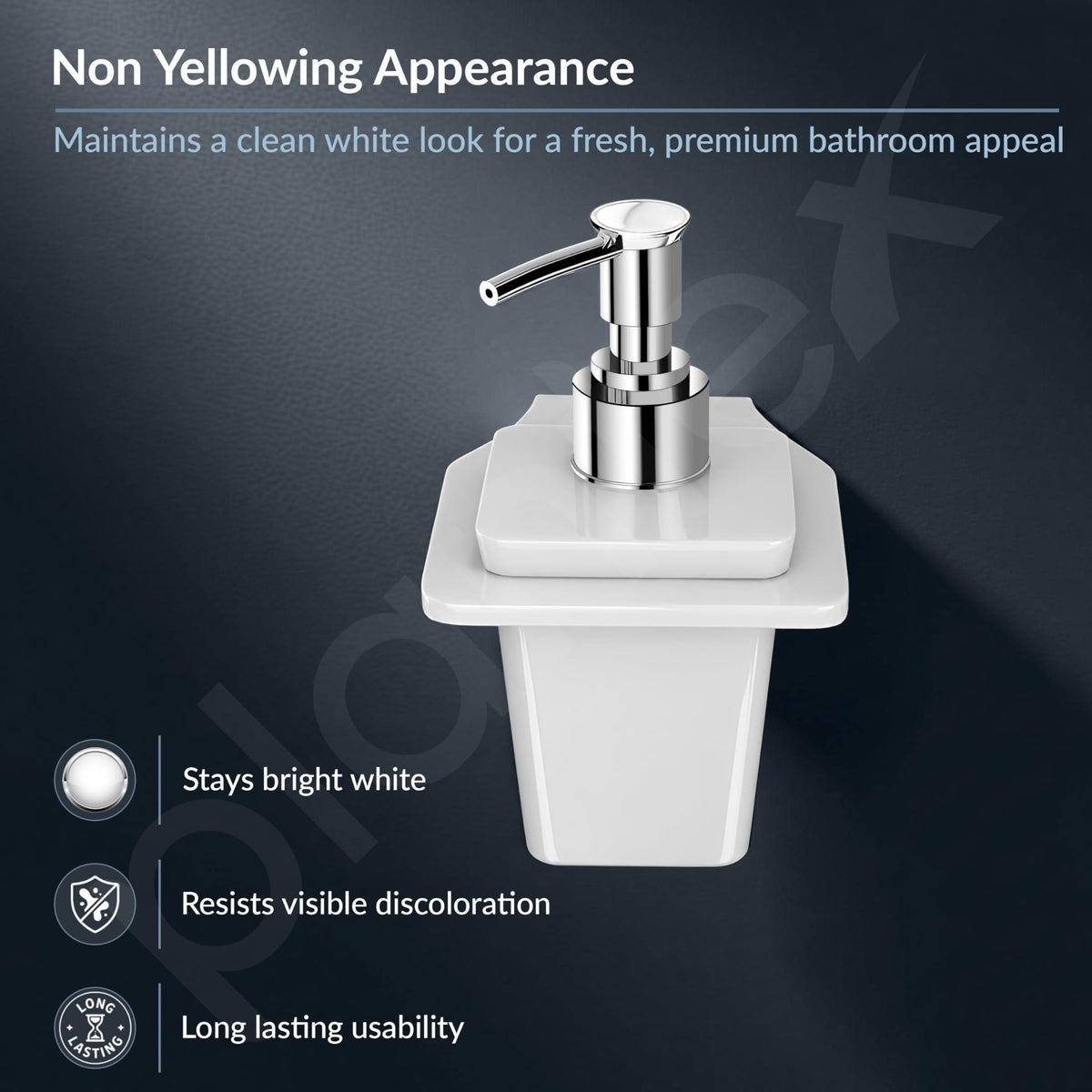 Plantex Liquid Soap Dispenser for Bathroom/Acrylic Shampoo Dispenser/Hand wash Dispense/Bathroom Accessories - Pack of 1 (VIW-137, White)-6