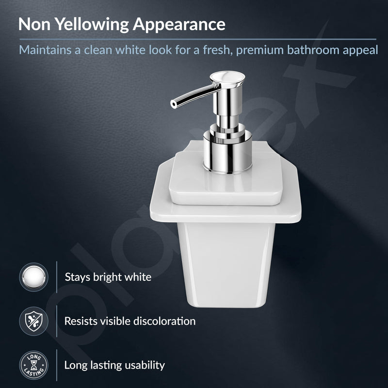 Plantex Liquid Soap Dispenser for Bathroom/Acrylic Shampoo Dispenser/Hand wash Dispense/Bathroom Accessories - Pack of 1 (VIW-137, White)-6