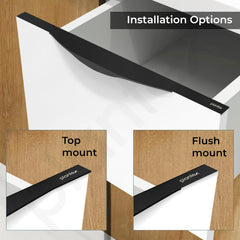 Plantex Profile Handle for Kitchen Cabinet/16 Inch Aluminium Drawer Profile Handle/Wardrobe Pull Handle for Home/Office/Hotel - Pack of 1 (Black) (Model APS-PF-1001)-4
