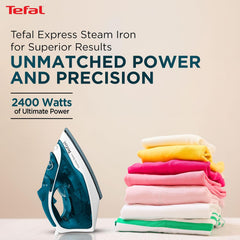 Tefal Express Steam Iron | No.1 Ironing Brand in Europe | 2400W | X-Glide Ceramic Soleplate | 210g/min Boost | 40g/min Steam | Wrinkle Remover | 2-Year Warranty