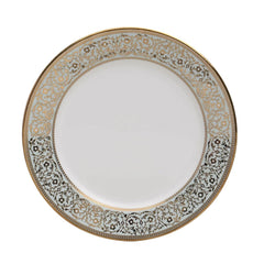 Clay Craft Fine Ceramic Georgian Ebony Floral Dinner Set (Set of 16) (E647), Enchanting Gold, for Family of 4, Dinner Set Ceramic, Dining Set for Dinner, Crockery Set for Gift, Kitchen Set for Home