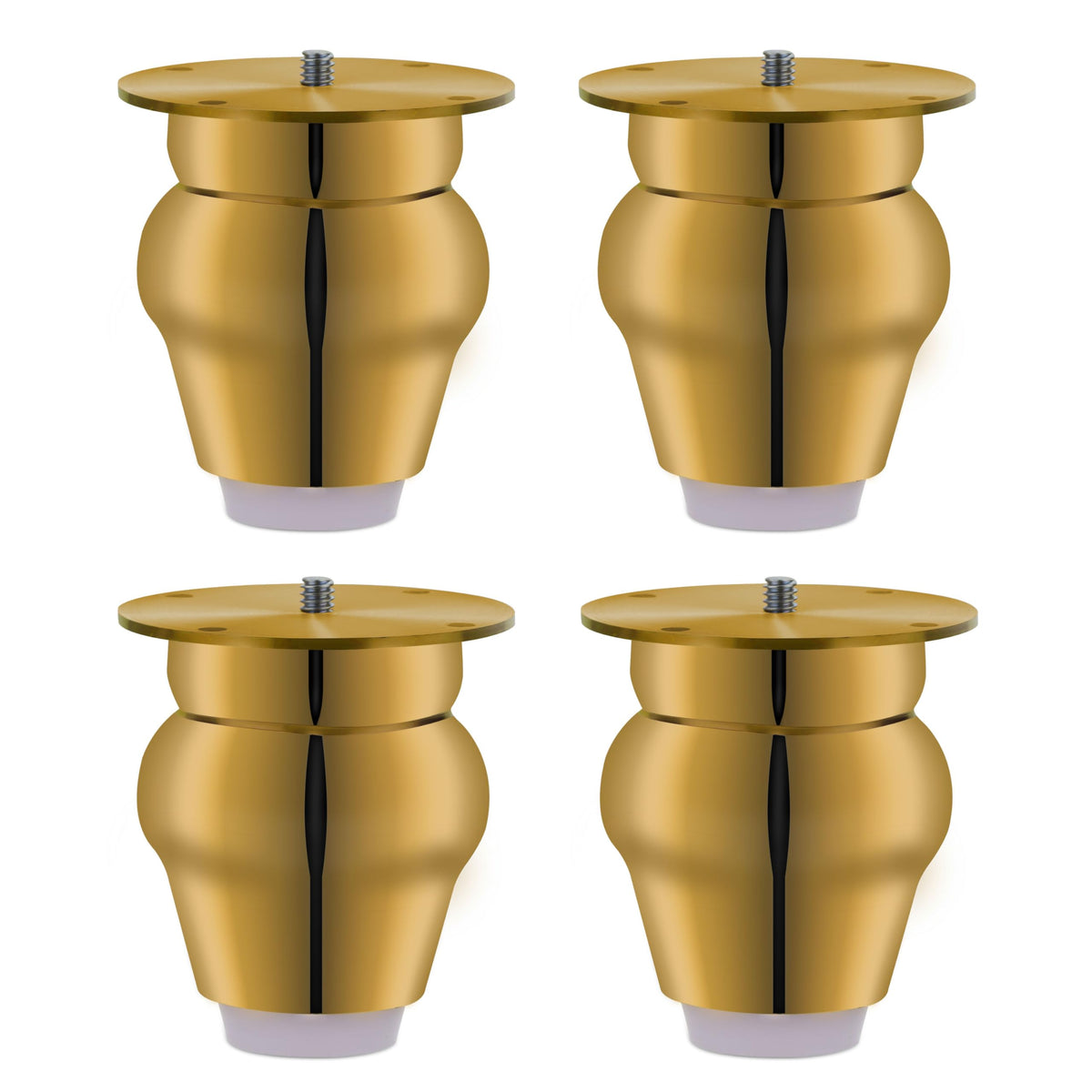 Plantex Heavy Duty Stainless Steel 3 inch Sofa Leg/Bed Furniture Leg Pair for Home/Furniture Sofa Legs for Table/Sofa Support Legs/Sofa Furniture Leg (Gold Finish) Set of 4 Pcs