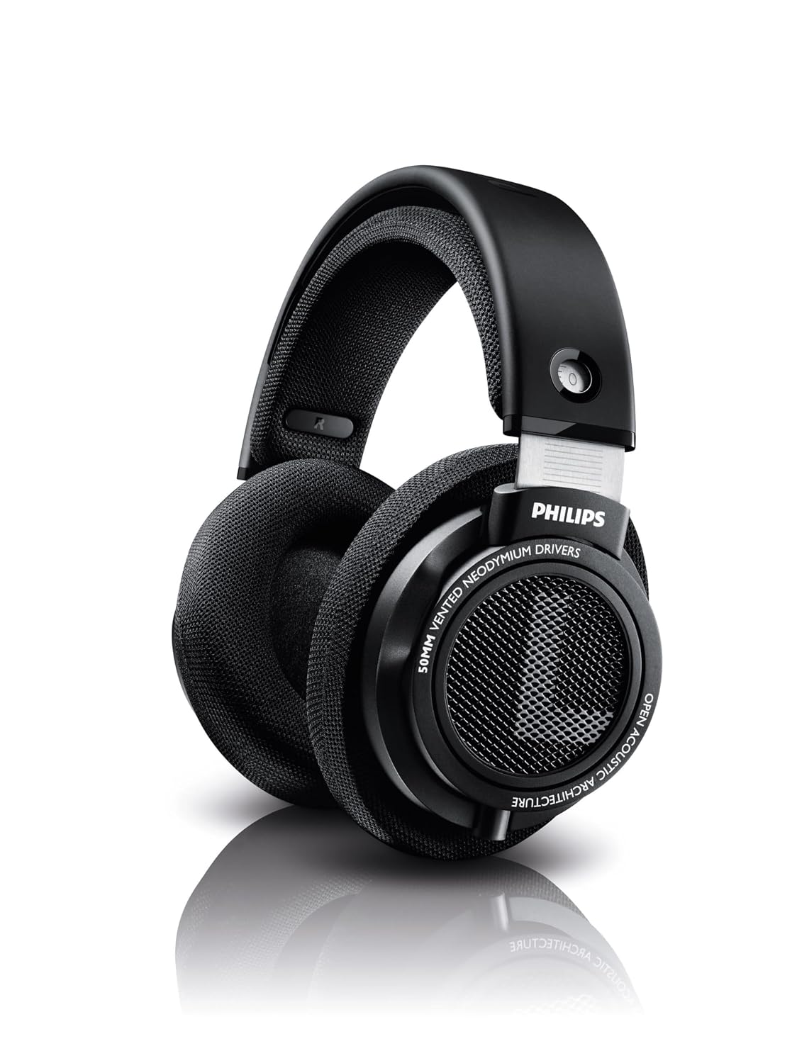 Philips SHP9500 Over-Ear Headphones, HiFi Stereo, 50mm Neodymium Drivers, 101 dB, Breathable Ear Cushion (SHP9500/00)