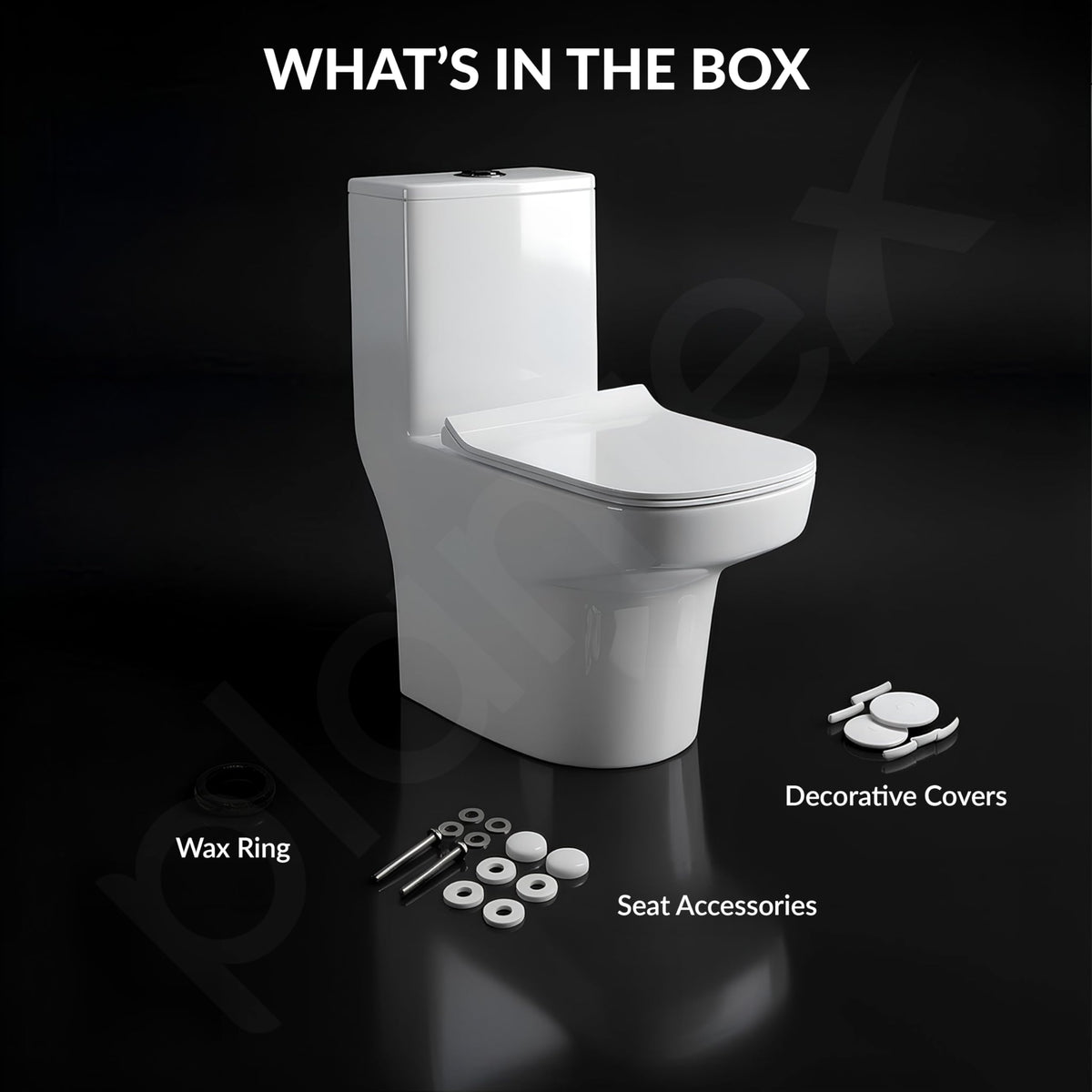 Plantex Ceramic Commode for Toilet/One Piece Western Toilet with 6D Siphonic Flush/Commode with Soft Closing Toilet Seat - S Trap - (ASTA, White)-6