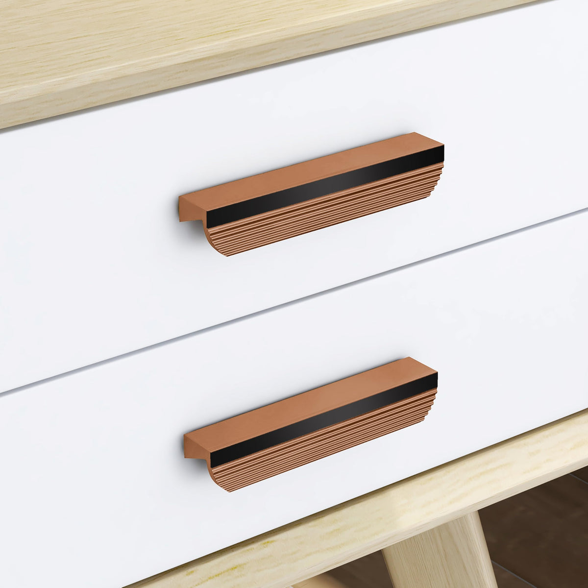 Plantex Cabinet Handle/Kitchen Cabinet Door Handle/Wardrobe/96 mm Cupboard Handle/Door Pull-Push Handle for Home/Office - Pack of 2 (Rose Gold) (Model APS-DTC-5200)-1