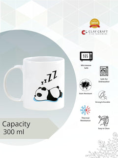 Clay Craft Fine Ceramic Printed Milk/Coffee Mug 1 Piece 360 ml (zzz Print)