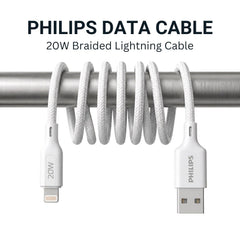 Philips DLC4150VW/94 20W iPhone Original Type-A to Lightning Fast Charging Cable (1.5m, Bright White)