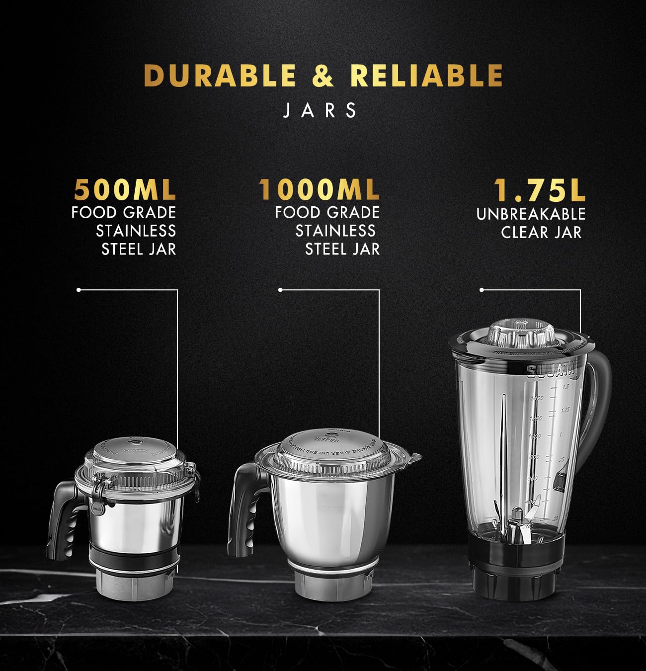 Sujata MG01 jar set