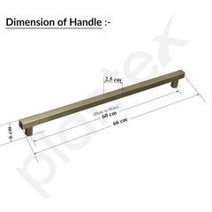Plantex Door Pull-Push Handle/24 inch Main Door Handle/Heavy Duty Door Handle/Door & Home Decor - Pack of 1 (Brass Antique) - 3 Years Warranty-2