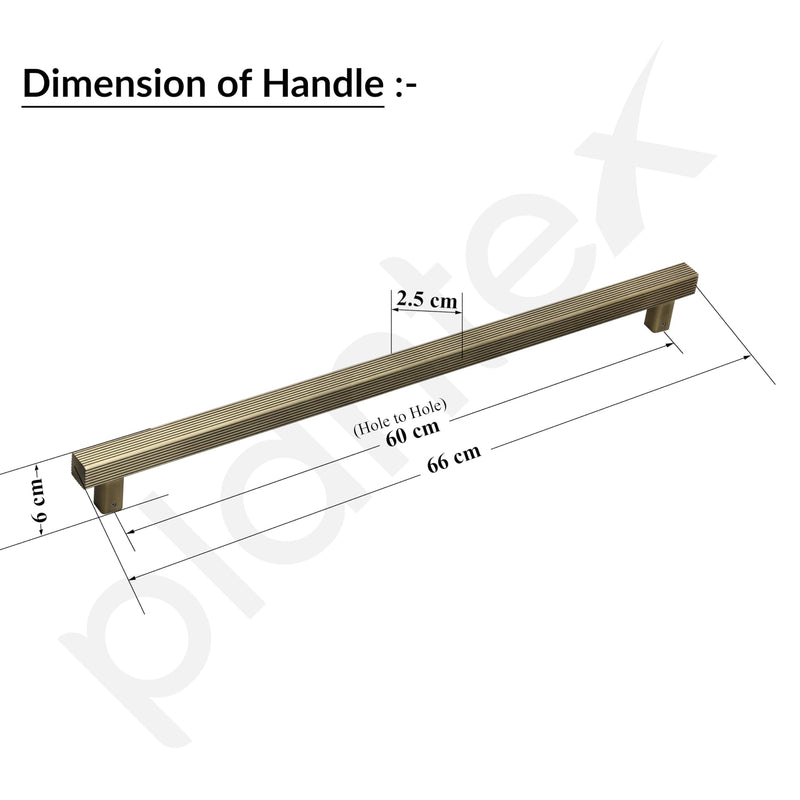 Plantex Door Pull-Push Handle/24 inch Main Door Handle/Heavy Duty Door Handle/Door & Home Decor - Pack of 1 (Brass Antique) - 3 Years Warranty-2
