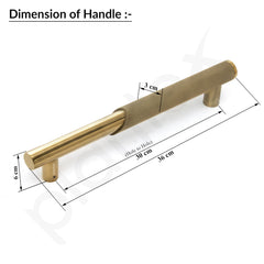 Plantex Main Door Handle/Stainless Steel & Aluminium Door Handle/12 Inch Pull-Push Handle for Home/Office/Hotel - Pack of 1 (DTMD-409, Brass Antique & Gold)-2