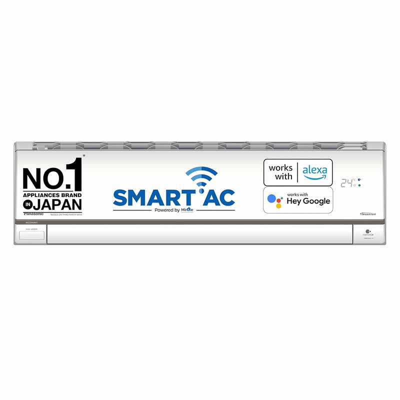 Panasonic 1 Ton 5 Star Wi-Fi Inverter Smart Split AC (Copper, 7 in 1 Convertible with additional AI Mode, 4 Way Swing, nanoe-X Air Purification Technology, CS/CU-HU12ZKYF, White)