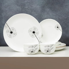 Clay Craft Fine Ceramic Eco2 Dinner Set (Set of 12), for Family of 4, Dinner Set Ceramic, Crockery Set, Dining Set for Dinner, Crockery Set for Gift, Kitchen Set for Home, Daily Use Crockery Set