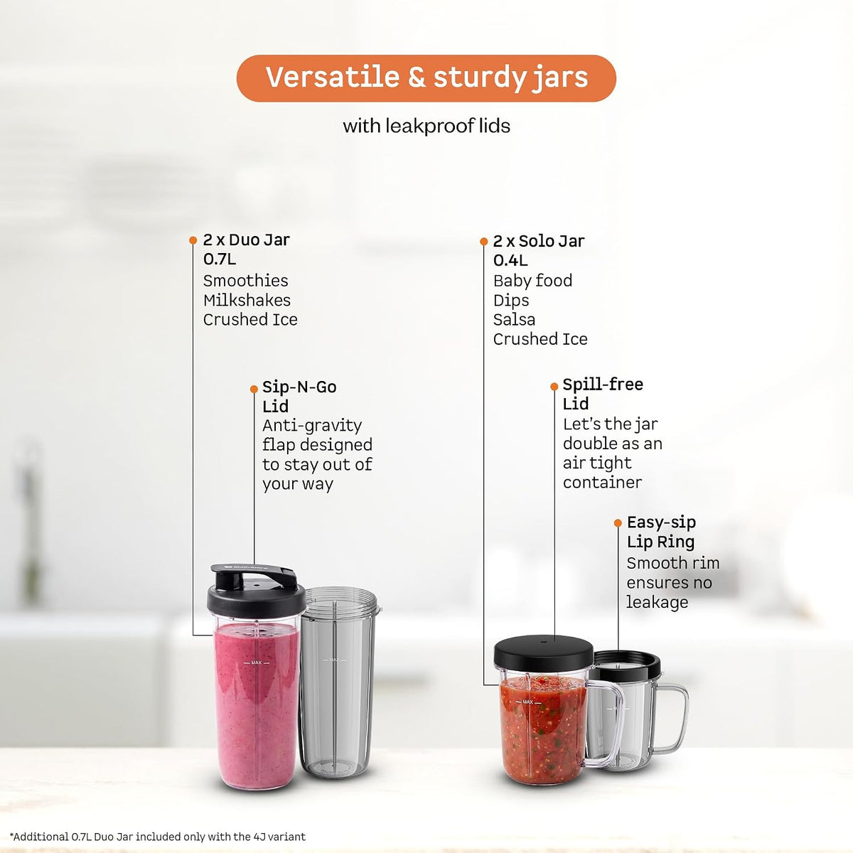 Atomberg New Launch Zephyr 4J Nutri Blender | Mixer-Grinder-Smoothie Maker