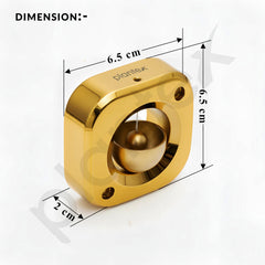 Plantex Dopamine Door Bell for Home/Square Door Chime with Brass Bell/Temple & Meditation Bell for Positive Energy & Home Decor - Pack of 1 (DTK-292 - Gold)-3