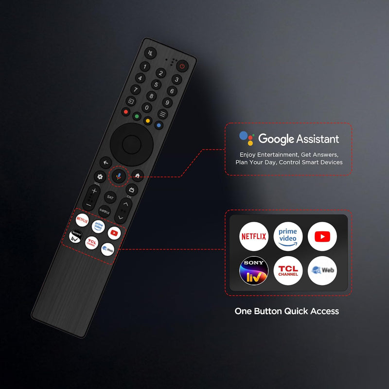 TCL 108 cm (43 inches) 4K Ultra HD Smart QLED Google TV 43P71K