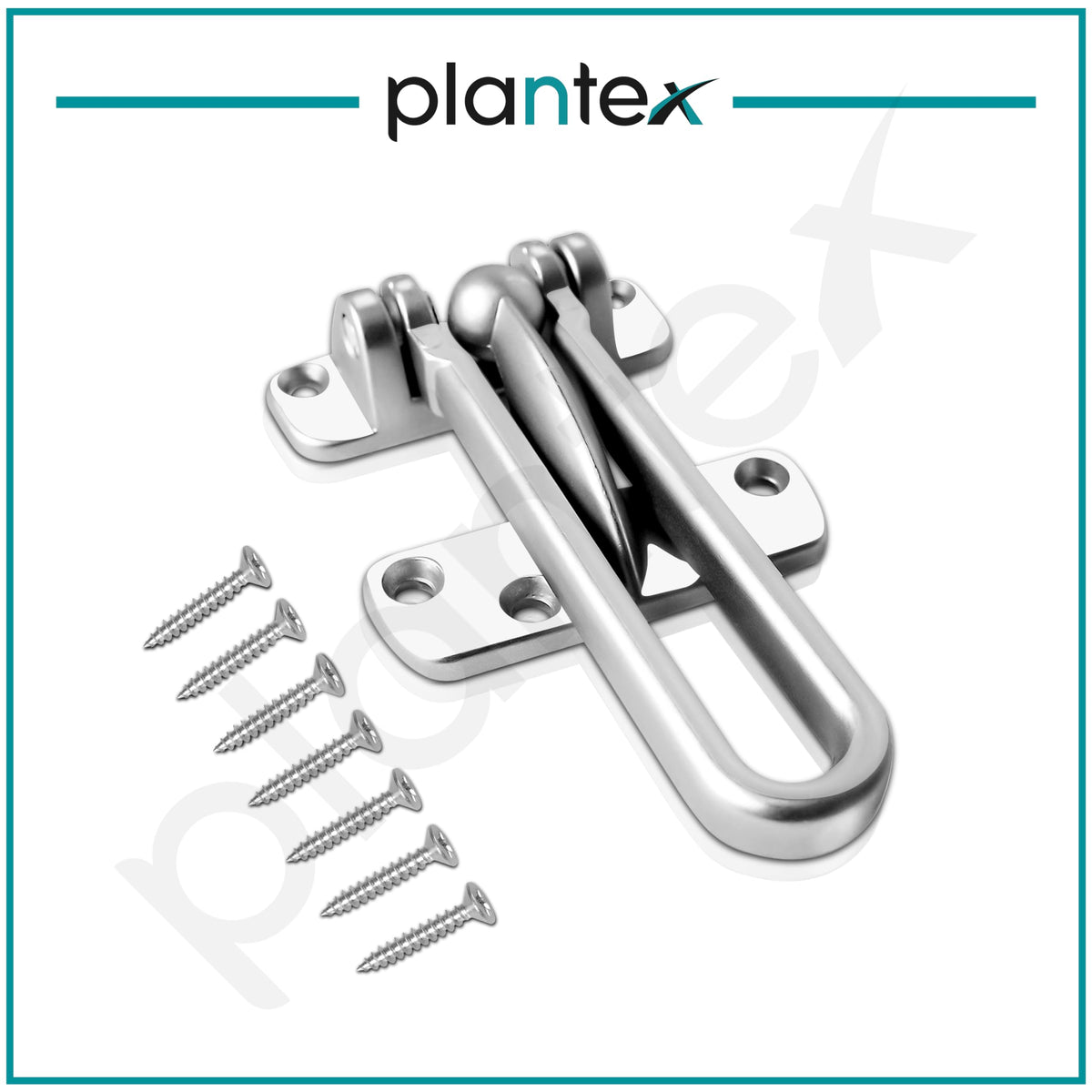 Plantex Heavy Duty Swing Bar Lock/Door Safety Guard with High Security Auxiliary Lock for Home/Office/Hotel (SH-42, Silver, Chrome Finish)-4