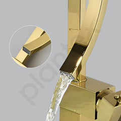 Plantex Brass Wash Basin Tap/Pillar Tap for Wash Basin/Sink Tap for Kitchen Basin with Hot and Cold Connection Pipes -(Gold)-6