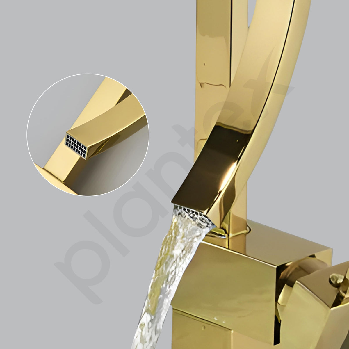 Plantex Brass Wash Basin Tap/Pillar Tap for Wash Basin/Sink Tap for Kitchen Basin with Hot and Cold Connection Pipes -(Gold)-6