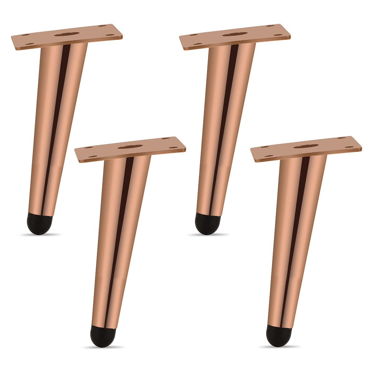 Plantex Heavy Duty Stainless Steel 6 inch Sofa Leg/Bed Furniture Leg Pair for Home/Furniture Sofa Legs for Table/Support Legs/Furniture Leg (Rose Gold) Set of 4 Pcs