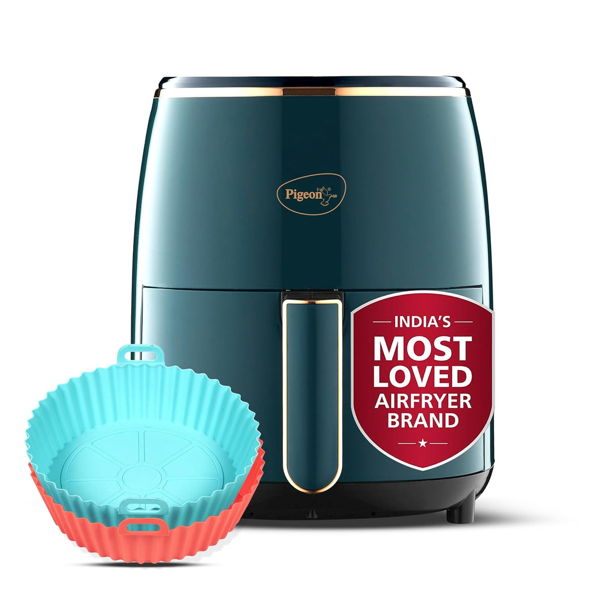 Pigeon 4.2L Digital Air Fryer, 1200W, 360° Rapid Air Circulation, 85% Less Oil, 8 Preset Menus, Non-Stick Basket, Touch 