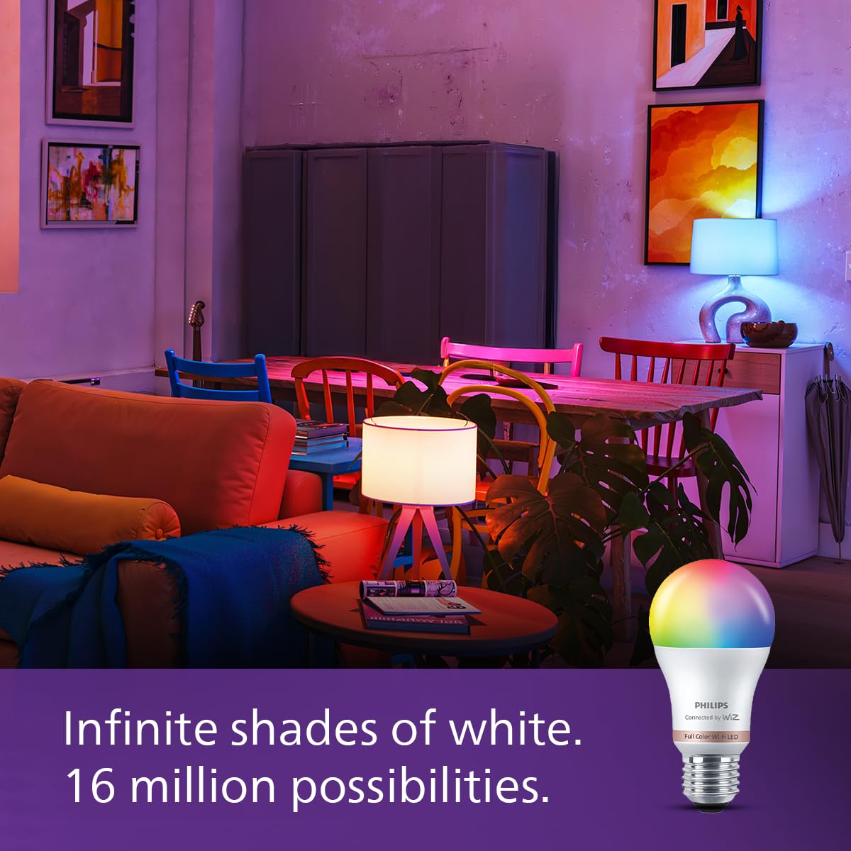 Philips WiZ 10W E27 Wi-Fi & Bluetooth LED Smart Bulb with Music Sync