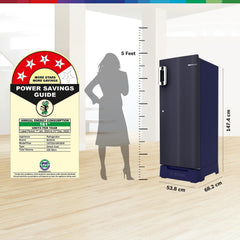 Bosch 226 L, 4 Star, Single Door Direct Cool Refrigerator with Pedestal Storage (CST22U14PI, 2.5X Faster Cooling, Cool Bottle Zone, 18 Hour Cooling Retention, Dark Lake)
