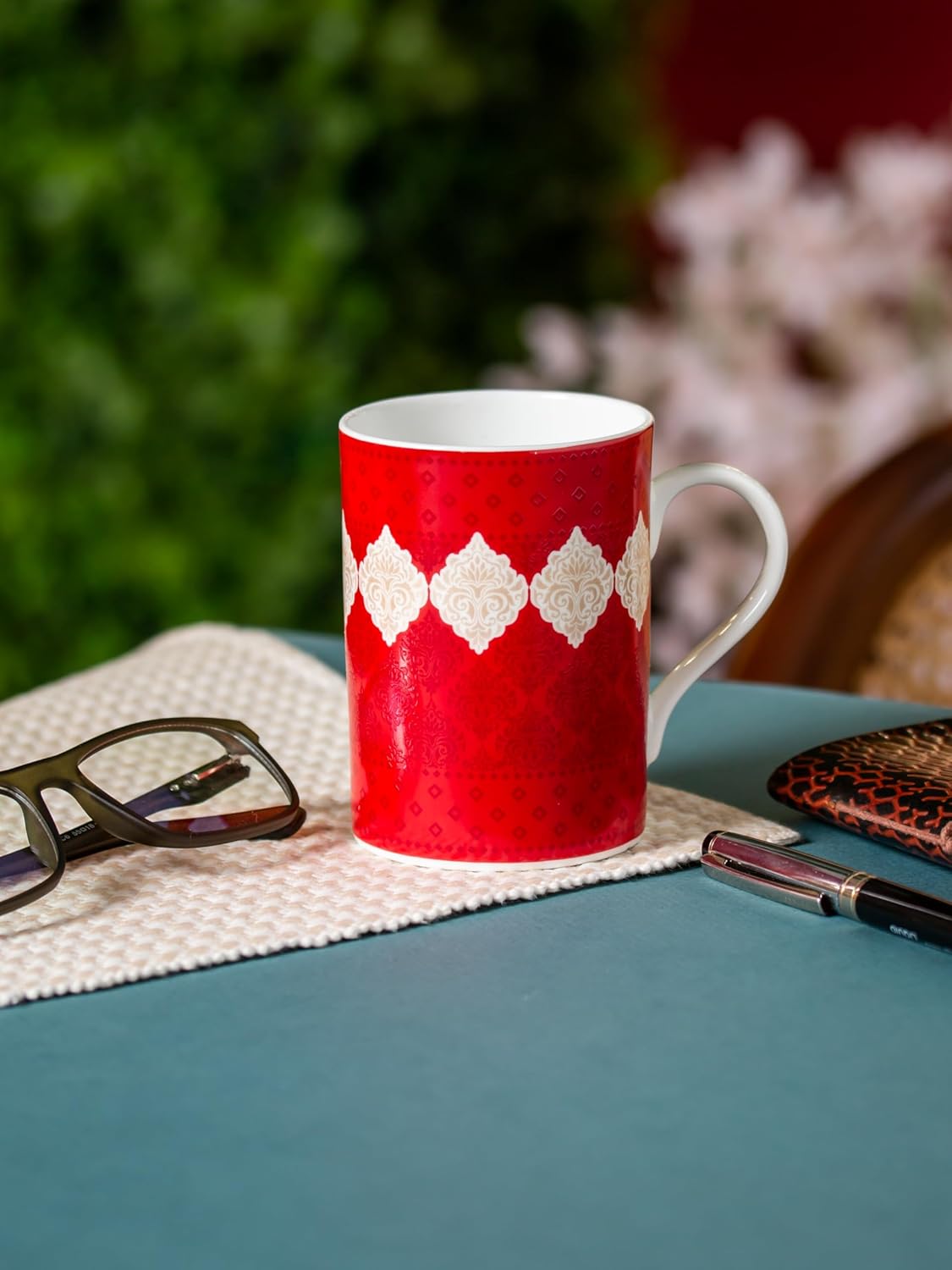 Clay Craft Fine Ceramic Printed Pride Milk/Coffee Mug 300 ml, Mugs for Coffee, Tea Mugs, Mugs for Gift, Ceramic Tea Cups, Reusable, Dishwasher, Freezer & Microwave Safe Mugs (Red, Set of 1)