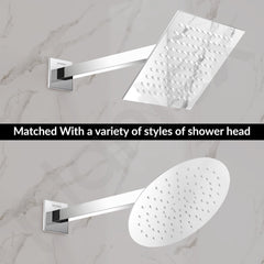 Plantex 12-Inch Shower Arm for Overhead Shower/Stainless Steel Shower Pipe/Wall Mount Bathroom Fitting with 1⁄2-Inch Thread - Pack of 1 (Chrome)-4