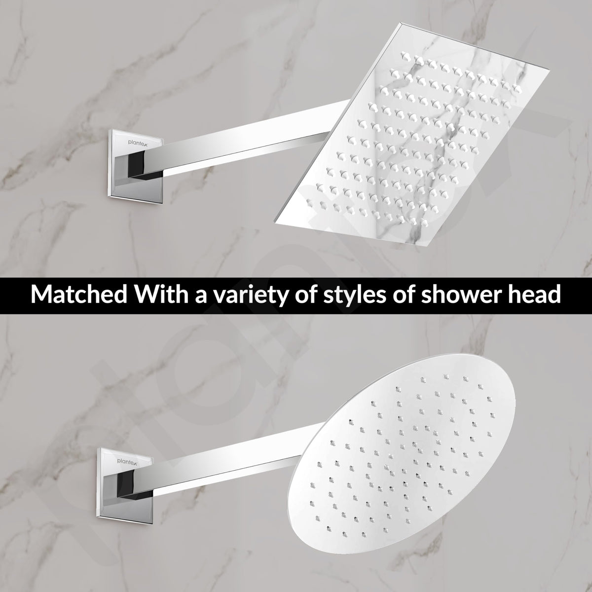 Plantex 12-Inch Shower Arm for Overhead Shower/Stainless Steel Shower Pipe/Wall Mount Bathroom Fitting with 1⁄2-Inch Thread - Pack of 1 (Chrome)-4