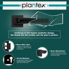 Plantex Door Lock for Home with 3 Years of Warranty/Mortise Locks for Door - Main Door Lock Set (PT-007- Black)-6