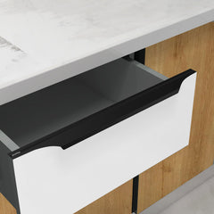 Plantex Profile Handle for Kitchen Cabinet/22 Inch Aluminium Drawer Profile Handle/Wardrobe Pull Handle for Home/Office/Hotel - Pack of 1 (Black) (Model APS-PF-1003)-1