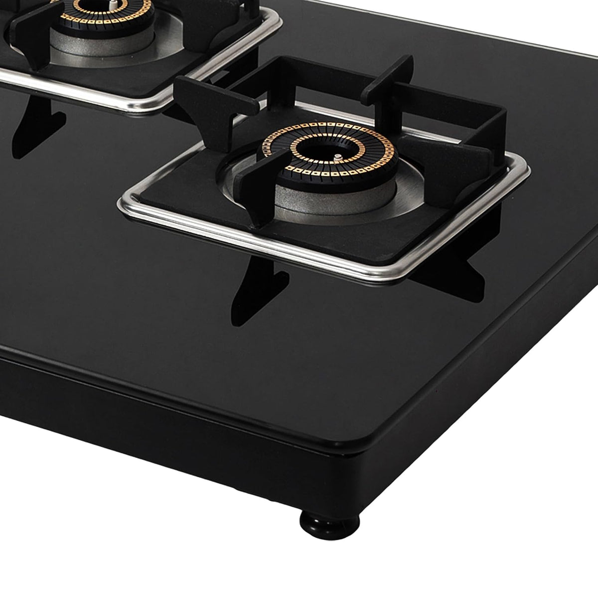 Faber 3 Burner Auto-Ignition Cooktop|NiOS AUTO 3BB BK|Battery Operated|Metal Knobs|Brass Burners|Cast Iron Pan Support|B