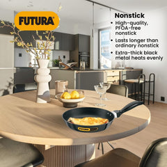 Hawkins Futura 20 cm Frying Pan, Non Stick Fry Pan, Small Frying Pan, Black (NF20)