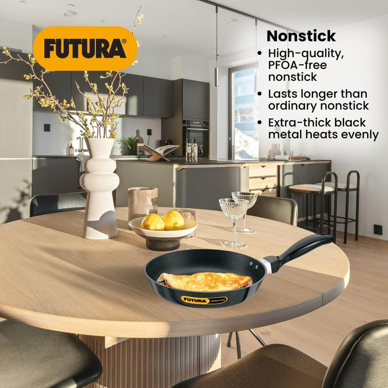 Hawkins Futura 20 cm Frying Pan, Non Stick Fry Pan, Small Frying Pan, Black (NF20)