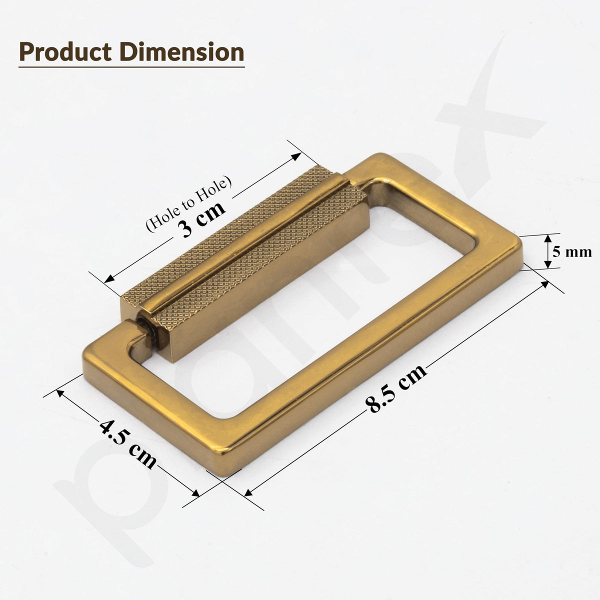 Plantex Rajwadi Drawer Kadi/Drawer Handle/Kadi for Drawers/Pull-Push Kadi for Home/Office Cabinet - Pack of 1 (SH-344, Gold)-3